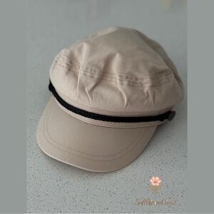 Time and Tru Tan Women's Hat with Black Detail